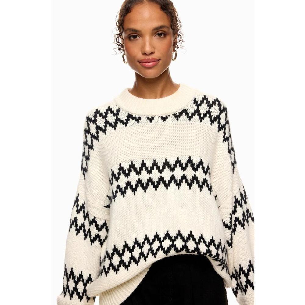 Reiss Multicolored Ivy Fairisle Jumper Size M with Fabric Snags
